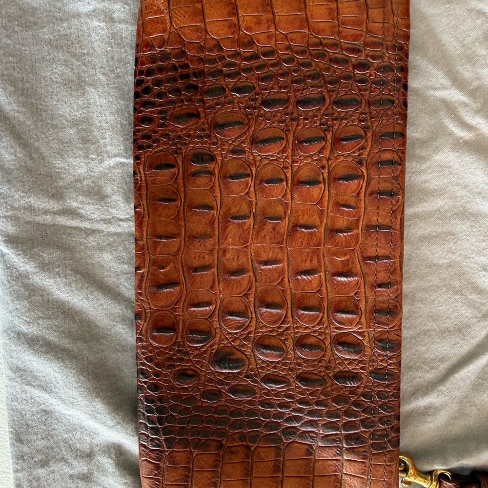 Brahmin Tan Crocodile Embossed Wristlet - Picture 3 of 6
